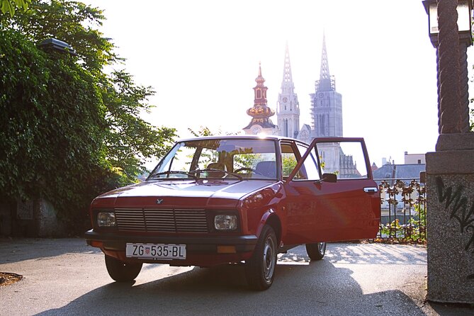 4-hour Private Zagreb & the Mountain Tour in a Yugo car - Medvednica (Sljeme) drive: ruins, viewpoints, and a coffee break