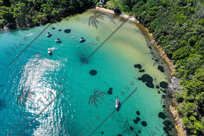 Adrenaline Adventure on Speedboat with 3 stops and Snorkeling - Stop 3, Preko on Ugljan Island: sandy beach time and a coffee-with-views option
