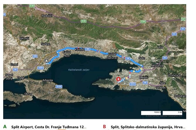 Airport Split: Private Transfer to Split - The Ride: Air Conditioning Plus Real-Time Local Guidance