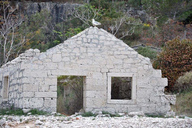 Bits of History - Half day kayak Tour with Wine delight - Otok Badija and its Franciscan monastery, seen from the water