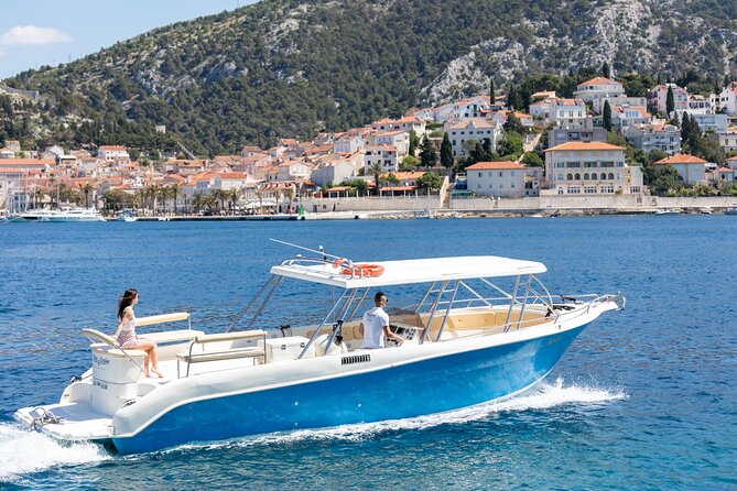Blue and Green Cave Speedboat Excursion from Hvar Town - Stiniva Cove on Vis: short stop, high payoff turquoise water