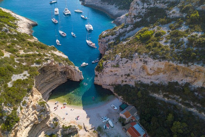 Blue Cave and Town Hvar with 5 Island Boat Tour - Getting on the water from Bol: the 8:30 am Stina Winery start