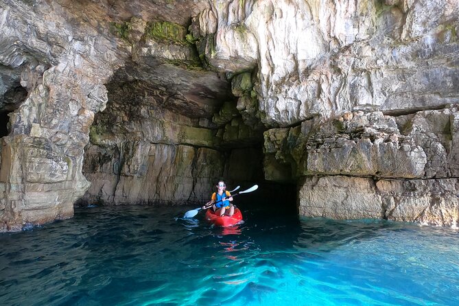 BOAT & KAYAK! Sea Adventure - Snorkeling & Cliff Jumps - Kayak, snorkel, and optional cliff jumps, all in one Pula sea day