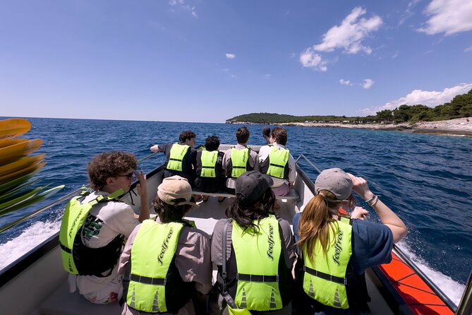 BOAT & KAYAK! Sea Adventure - Snorkeling & Cliff Jumps - Muzil peninsula’s rocky passageways and canyon-style views