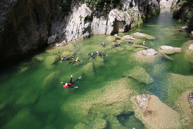 Canyoning on Cetina River Adventure from Split or Zadvarje - Before you go in: safety briefing, helmets, and life jackets