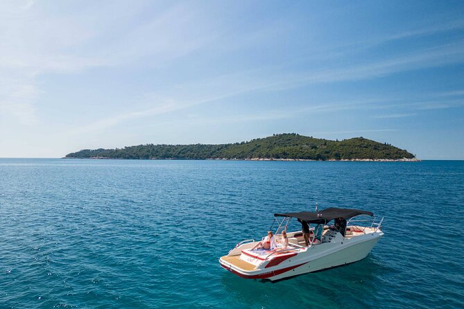 Cavtat to Lokrum Island, Betina Cave & St Jacobs beach boat tour - Old Town views: Lovrijenac Fortress and Dubrovnik Walls from the water