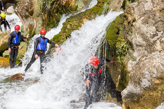 Cetina River Extreme Canyoning Adventure from Split or Zadvarje - Velika Gubavica waterfall: the 50-meter rope descent moment