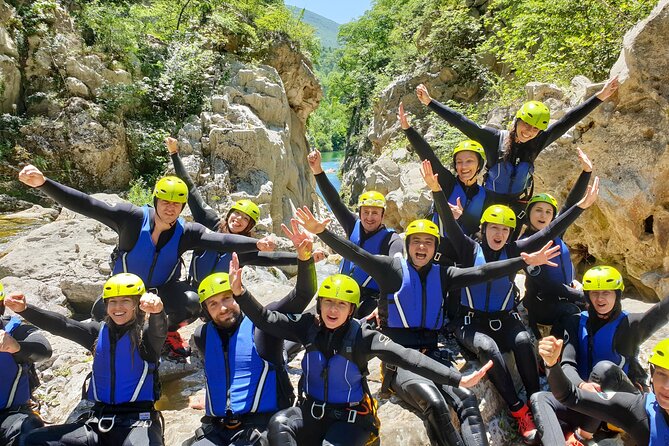 Cetina River Extreme Canyoning Adventure from Split or Zadvarje - Life inside the Cetina canyon: swimming, jumps, slides, and the second abseil