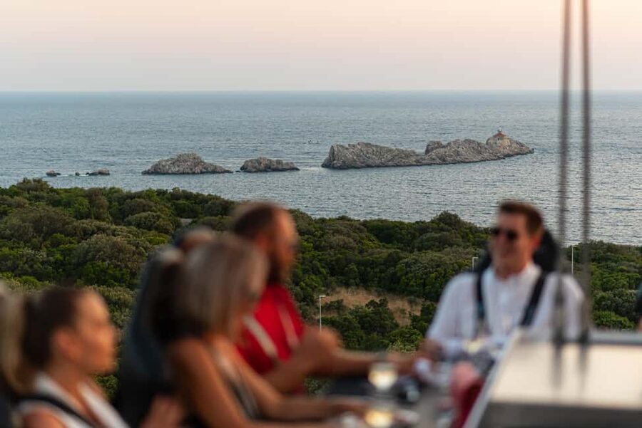 Dinner in the Sky Dubrovnik - Unlimited wine: fun, and also a planning tool