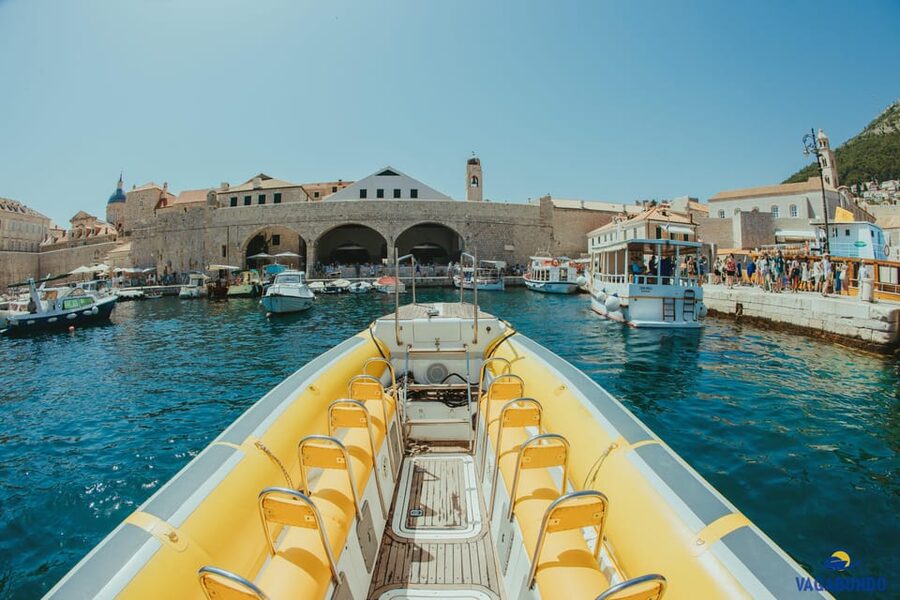 Dubrovnik: Blue Cave Afternoon Speedboat Tour with Drinks - Old Town wall photos from the water: the best perspective fast