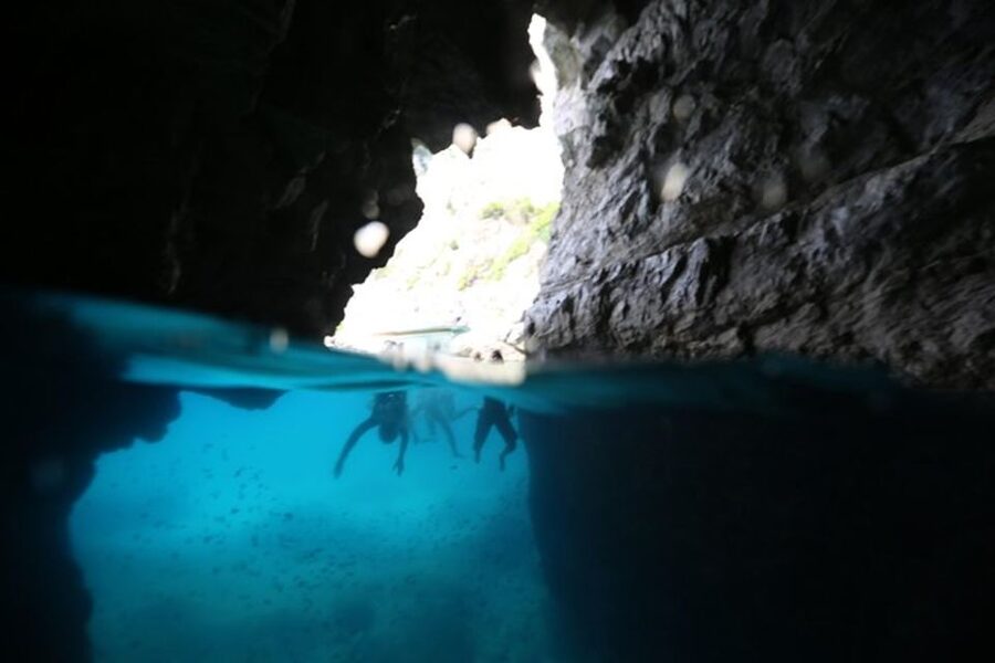 Dubrovnik: Blue Cave & Sunj Beach Boat Tour with Drinks - Three Green Caves swim-through, the part you’ll talk about later