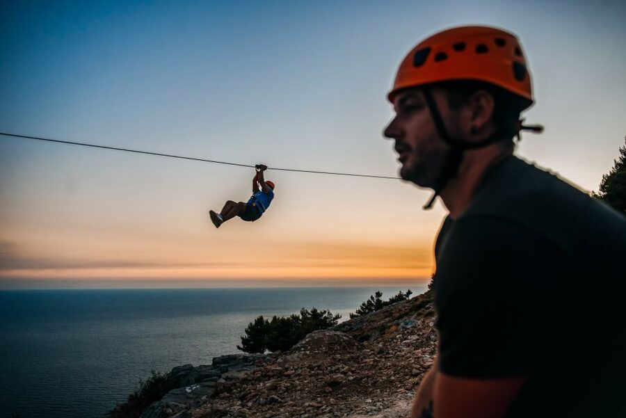 Dubrovnik: Sunset Zip Line Experience Followed by Wine - The Zip Line Runs Over Dubrovnik: Two Lines, Each Twice