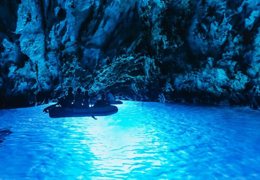 From Split: Blue Cave, Mamma Mia, Vis & Hvar 5-Island Tour - Blue Cave on Bisevo Island: breathtaking when it’s open, flexible when it’s not