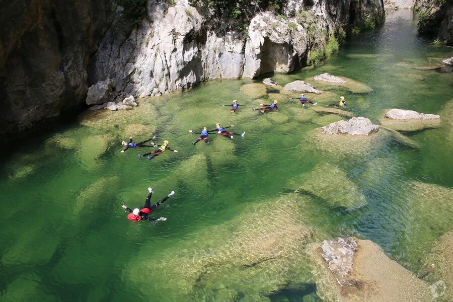From Split: Canyoning on the Cetina River - The route through rapids, tunnels, and canyon technique