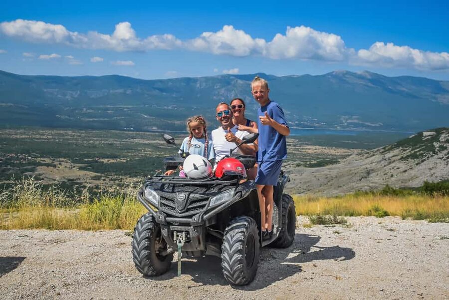 From Split: Cetina Family Quad Tour with Picnic - Automatic ATV basics: CF Moto 450L, helmets, and a real safety briefing