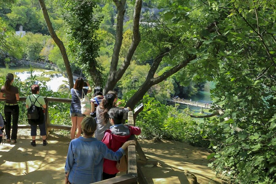 From Split: Krka Waterfalls Tour with Boat Ride & Swimming - Skradinski Buk at Krka National Park: guide-led highlights first