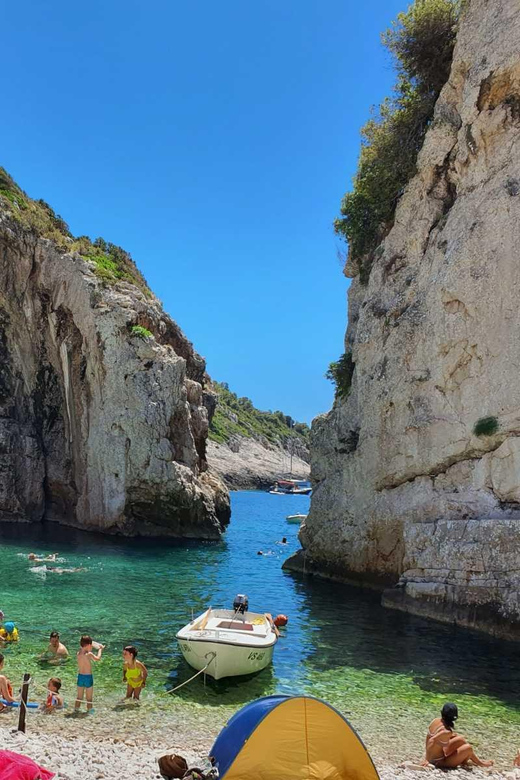 From Vis: Speedboat tour - Vis, Biševo & Blue Cave (shared) - Parja Bay tunnel stop: history before the swimming