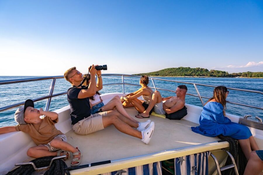 From Vrsar: Lim Bay, Pirate Cave and Rovinj Visit - Cruising the coastline between stops, calm water sets the tone