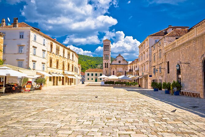 Full-Day Catamaran Cruise to Hvar & Pakleni Islands with Food and free Drinks - Šolta on the Return: Fruit, Cakes, and a Deck Party Ending