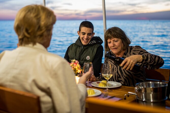 Gastro Cruise | Dinner and Boat ride around Dubrovnik Old Town - Stop 1: Dubrovnik City Walls by night from the harbor