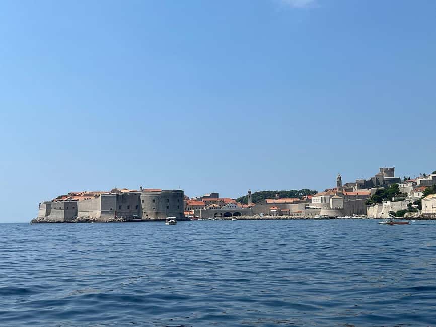 Glassboat panorama around Old Town & big caves in Dubrovnik - Lokrum Island from the sea: peacocks, cliffs, and monastery ruins