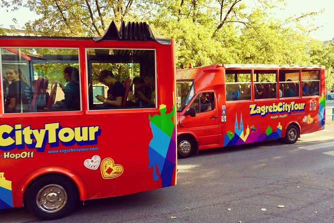 Hop On Hop Off Panoramic bus - Zagreb City Tour - Church Highlights: St Catherine’s and St Mark’s From the Bus Window