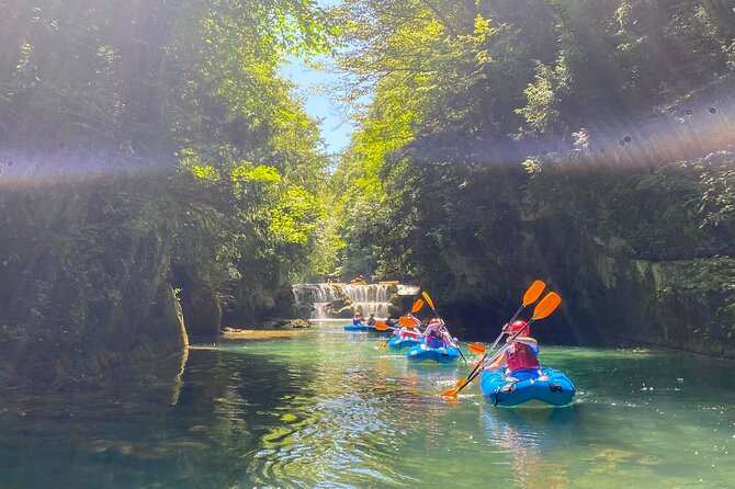 Kayaking at the Mreznica Canyon - Cliff Jumping Options, Including Big Drops If You Want Them