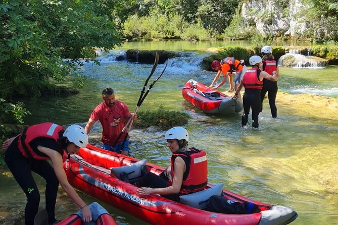 Kayaking in Mreznica Waterfalls near Slunj and Plitvice Lakes - Rowing Back Through Waterfalls to Tržić Bridge, Then the Shuttle Home
