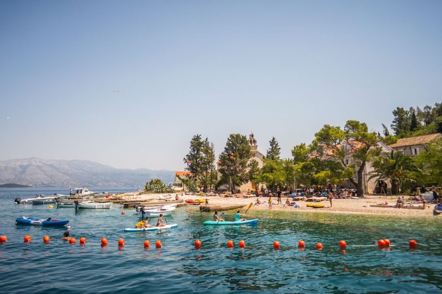 Korčula 3 ISLAND CATAMARAN TOUR Badija - Vrnik - Stupe - The Catamaran Experience: Comfortable Cruising Between Islands