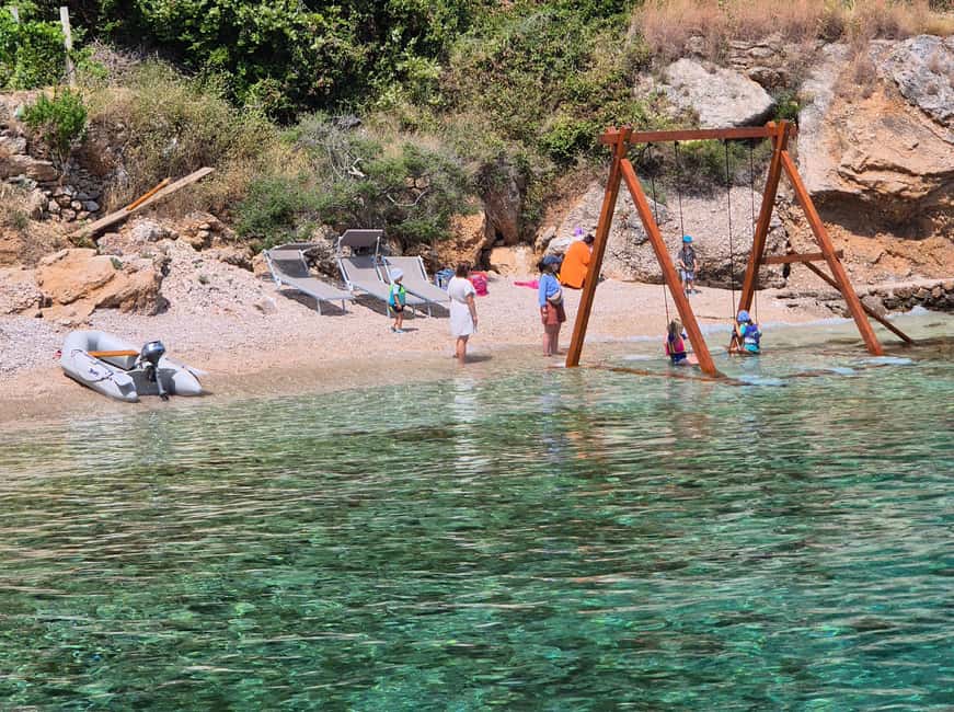 Makarska: 3 island, Cave, Cliffs, Jelsa, Lagoon, Golden Horn - Zečevo islet Blue Lagoon: swim breaks plus a bar in the water area