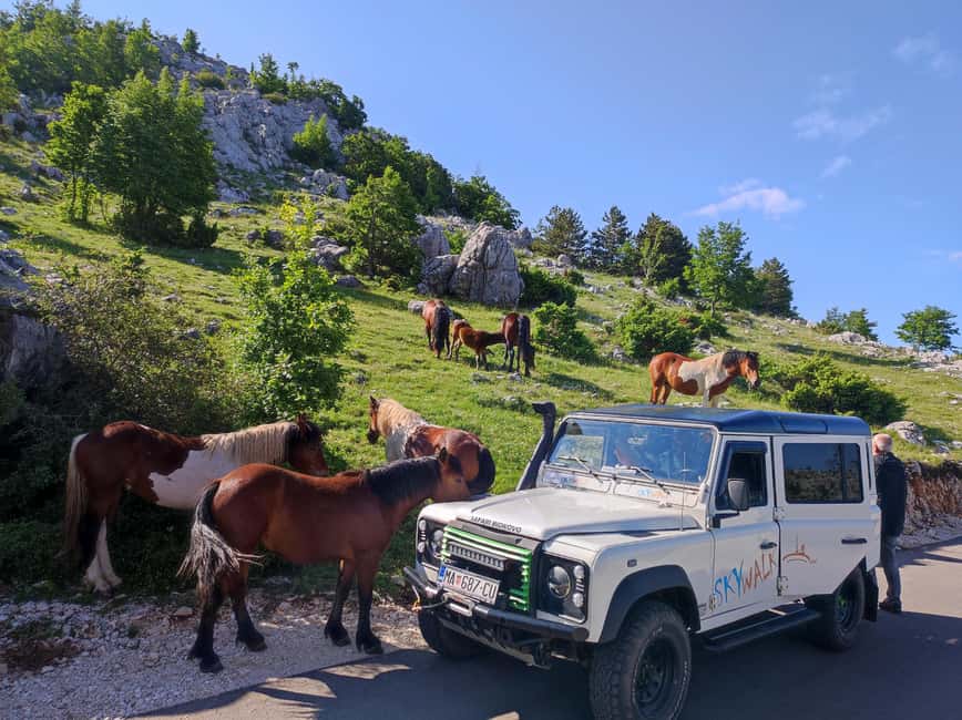 Makarska: Skywalk (1228 m) and St. George (1762 m) Tour - Biokovo by electric Defender: the ride that stays quiet