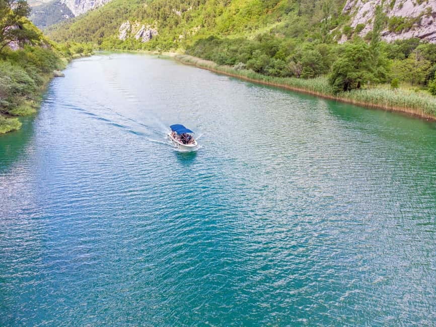 Omiš: Cetina River Canyon Glass Boat Tour to Radman Mills - How to use your hour: swim, beach, or coffee