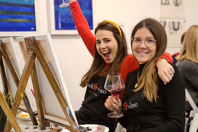 Painting party at Art Bottega - Paint & Wine Studio in Zagreb - English, communication, and how the host interaction feels