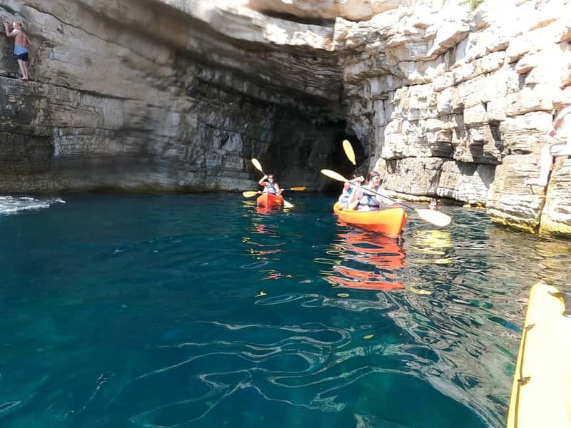 Pula: Kayak Tour, Cliff Jumping, Snorkeling & GoPro Pictures - Sea Canyon Kayaking From Big Mama Beach Bar