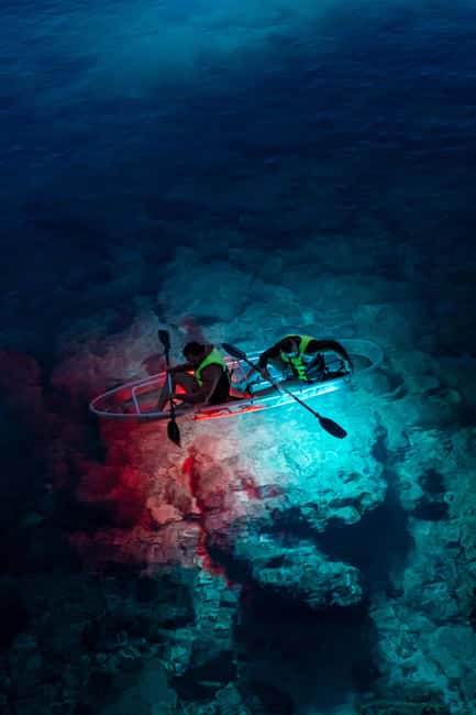 Pula: Night Kayak Tour with Glowing Kayaks - Forts and World War I and II strategy: history told with motion