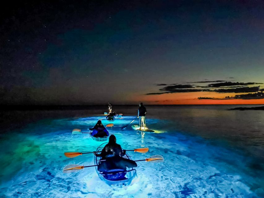 Pula: Night-Time Sea Kayaking Tour in Transparent Kayak - Cave Time: When the LED Lights Turn Stone Into a Stage