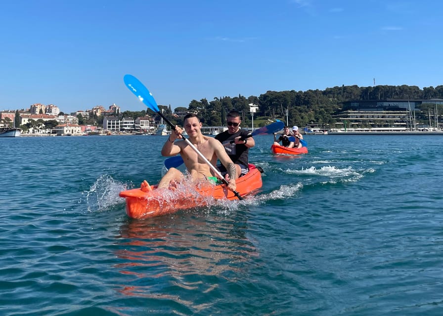 Rovinj:BUBA KAYAK TOURS:snorkeling,jumping,FREEdrinks&photos - The Paddle Toward Rovinj’s Old Town, With History on the Move