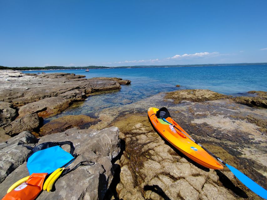 Rovinj: Golden Cape Desert Islands Kayak & Snorkeling Tour - Cliff and rock jump options: fun, but never something you should force