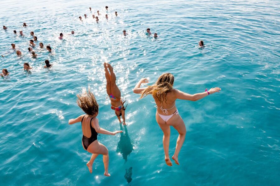 Split: Blue Lagoon Boat Party with DJs, Shots & After Party - Blue Lagoon swim stop: your 1-hour refresh in famous waters