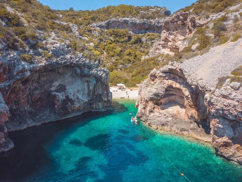 Split: Boat Tour to Blue Cave, Vis, Blue Lagoon, Hvar, Brač - Budikovac Blue Lagoon: Snorkeling, Pebbles, and Real Swim Time