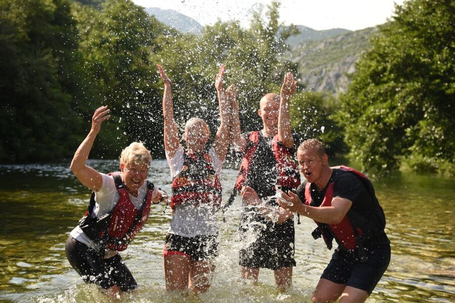 Split: Cetina River Rafting with Cliff Jumping and Cave Tour - Waterfall shower time and optional cliff jumps up to 5 meters
