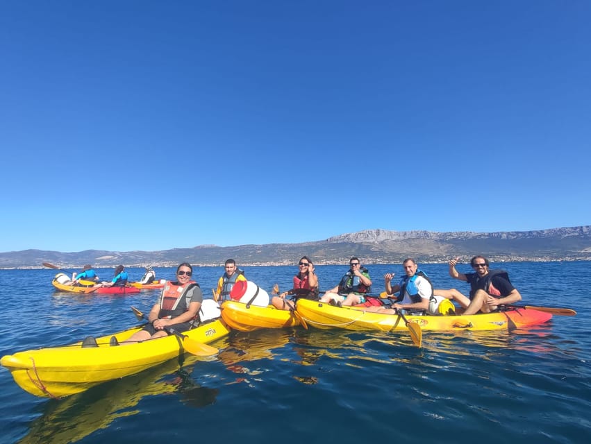 Split: Guided Sea Kayaking Tour with Snorkeling - Bene beaches and the marina break: snacks, wine, and regroup time