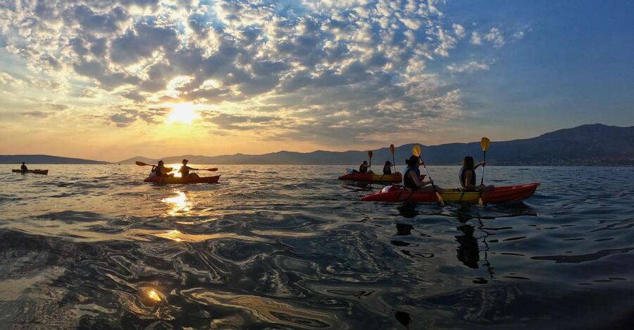 Split: Guided Sunset Sea Kayaking & Snorkeling Tour - Marjan Park coastline paddle and Kaštela Bay views