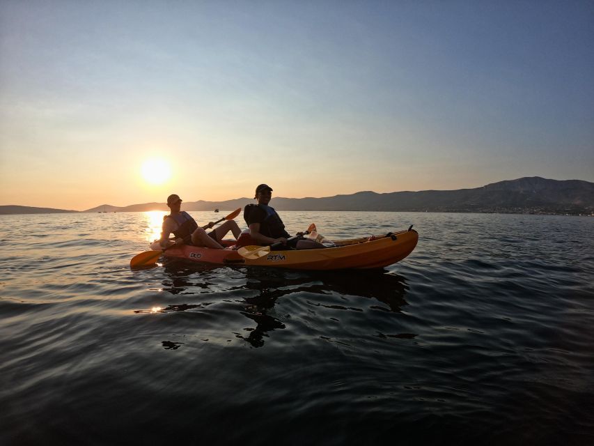 Split: Guided Sunset Sea Kayaking & Snorkeling Tour - The sunset return ride: music, views behind the mountains, and photos