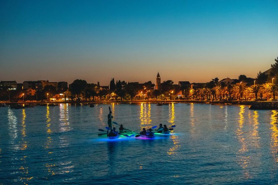 Split: Illuminated Evening Guided Kayaking Tour - Back to the Sea: White Rocks, Cliff Views, and Split by Night