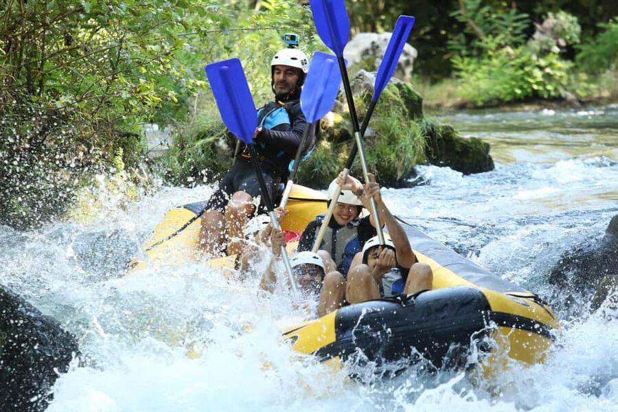 Split/Omiš: Rafting, Cliff Jumping, and Cave Tour - On the Water: The 3-Hour Cetina Ride and How Stops Feel