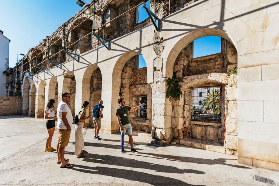 Split: Private Walking Tour with Diocletian's Palace - Peristil, the palace courtyard that ties everything together