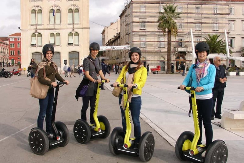 Split Segway Tour - Getting started at Petra Svačića 3, then learning fast
