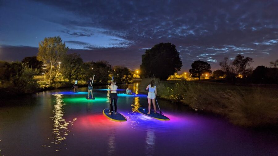 Split: Stand Up Paddleboard Night Glow Tour - River paddling under stars: calm water, glowing reflections, wildlife glow
