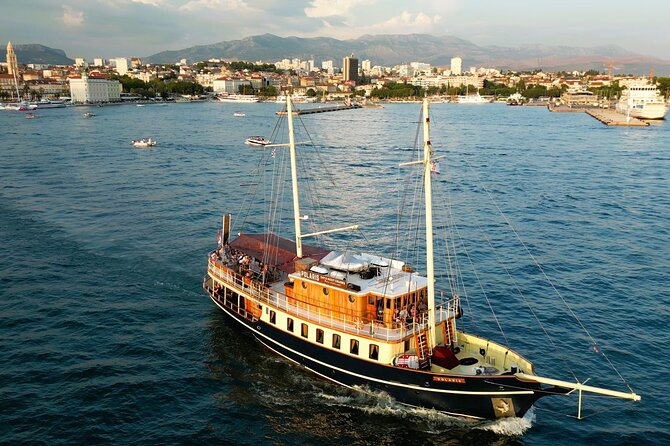 Split:Sunset Cruise with Live Music - The view begins under Marjan Hill, a real Split landmark